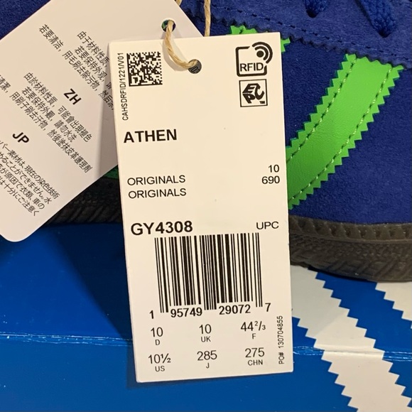 [BRAND NEW] ADIDAS ATHEN X SIZE? BLUE & GREEN MENS SHOES SIZE 10.5 SNEAKERS - Picture 9 of 12